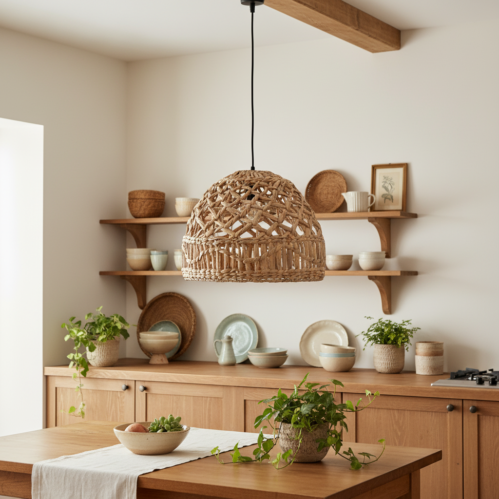 Lampenschirm "Natural Weave" von DKD Home Decor, 46 x 46 x 35 cm