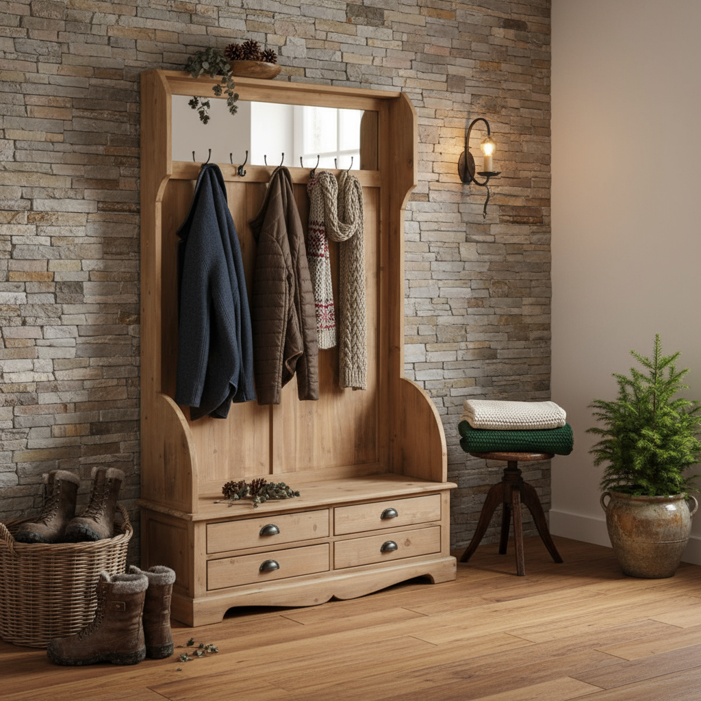 Garderobe „Alpine Lodge“ von DKD Home Decor – 124 x 40 x 200 cm