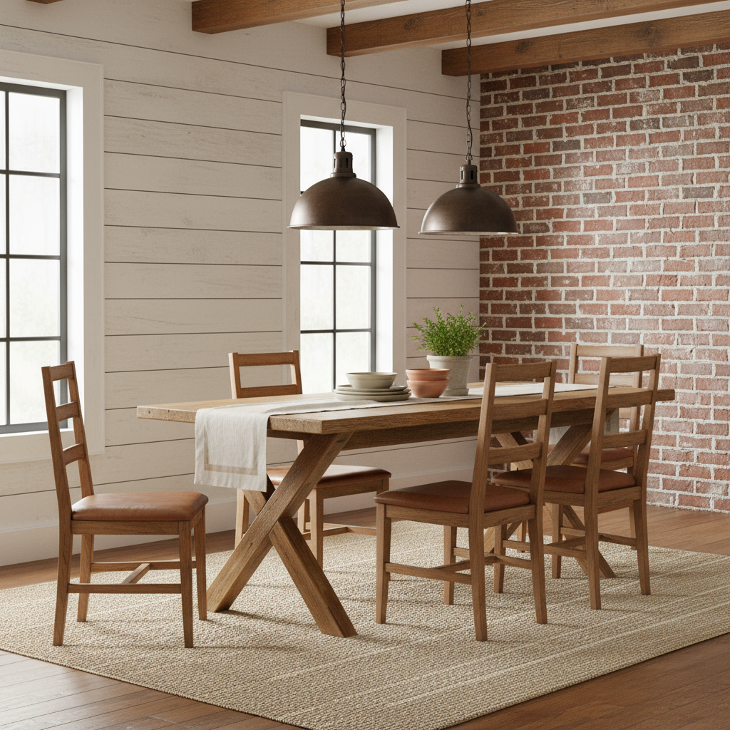 Esstisch „Farmhouse“ von DKD HOME DECOR – Recyceltes Holz, 220 x 100 x 76 cm