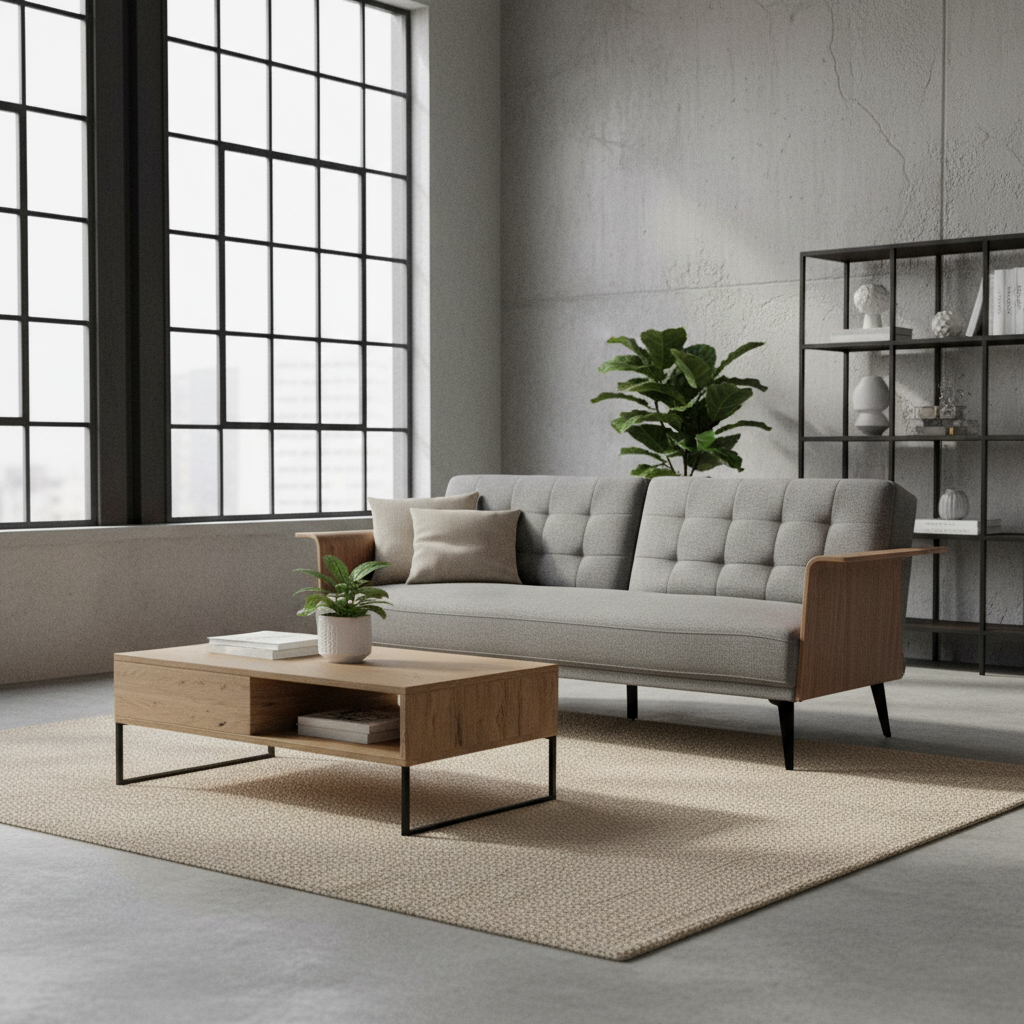 Schlafsofa „Metro Lounge“ von DKD Home Decor, grau – 203 x 87 x 81 cm
