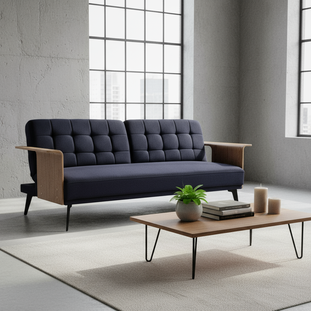 Schlafsofa „Metro Lounge“ von DKD Home Decor in Blau – 203 x 87 x 81 cm