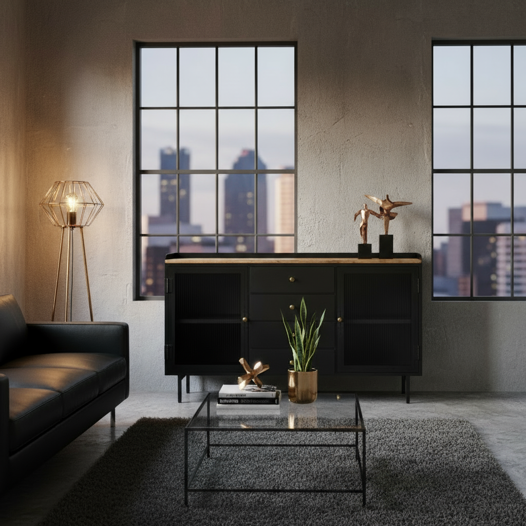 Kommode „Industrial Glam“ von DKD Home Decor – 145 x 40 x 85 cm