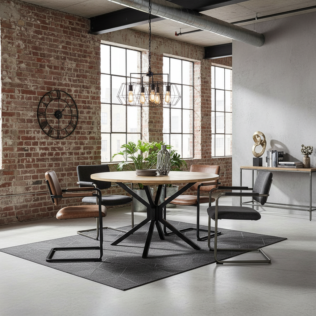 Esstisch „Urban Fusion“ von DKD Home Decor – Ø 127 cm, Höhe 75 cm