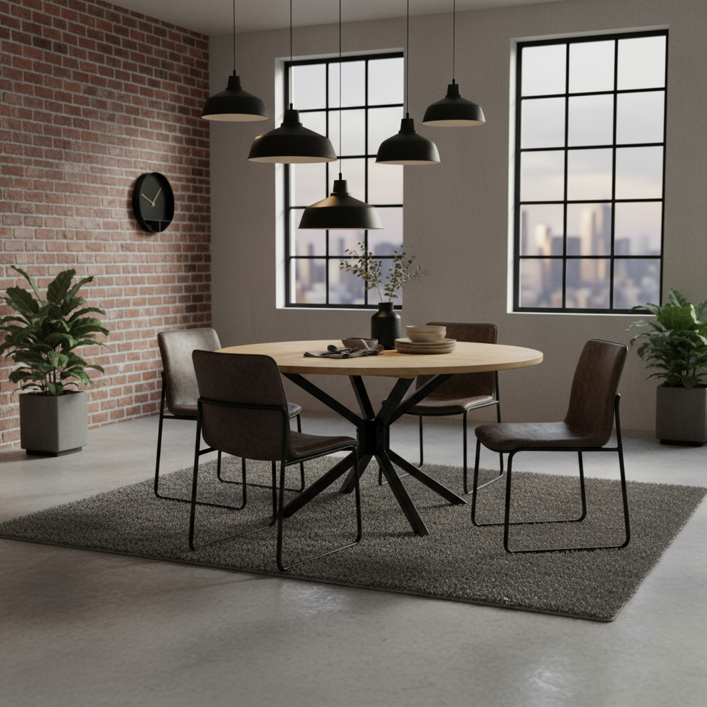 Esstisch „Urban Fusion“ von DKD Home Decor – Ø 127 cm, Höhe 75 cm