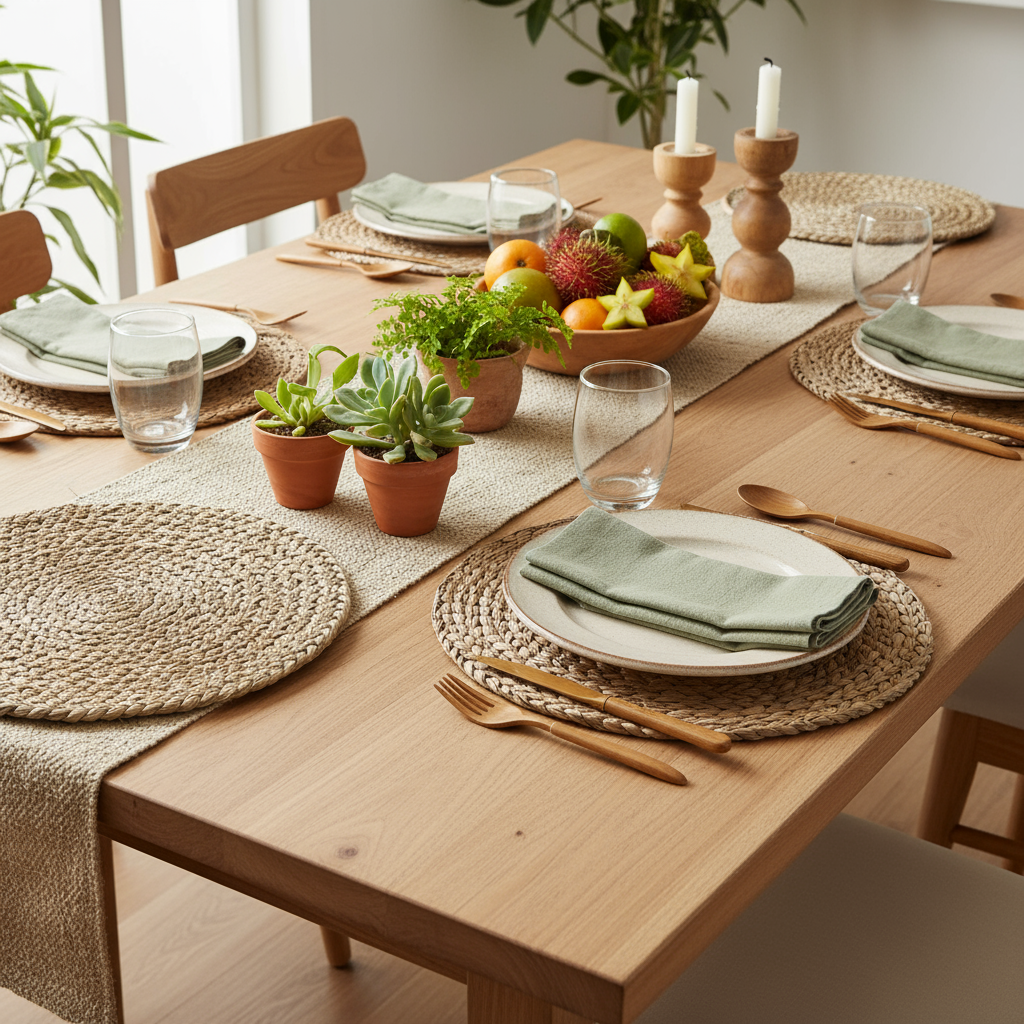 Tischset "Bali Natural" von DKD Home Decor, Ø 32 cm