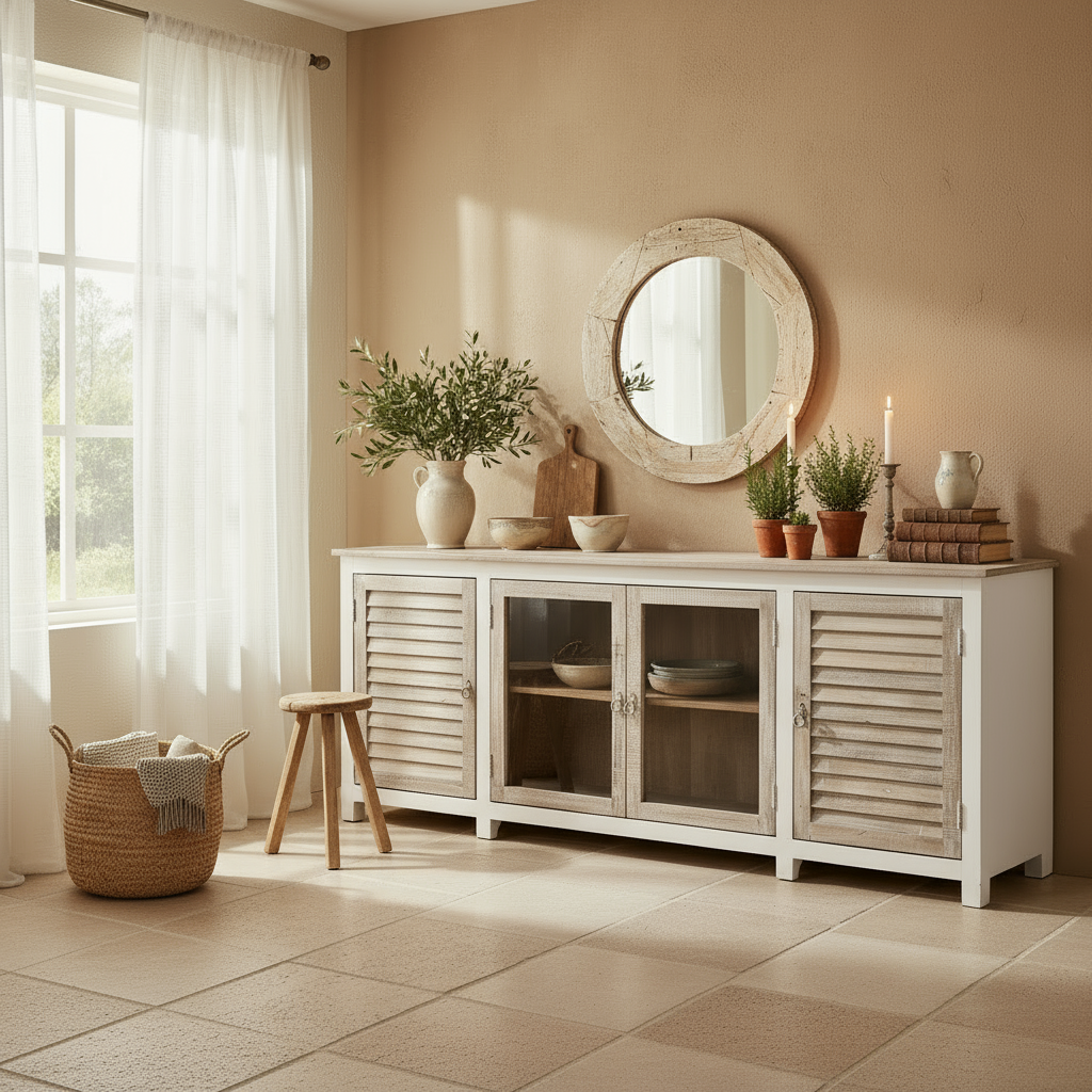 Kommode „Provence Romance“ von DKD Home Decor – 210 x 40 x 82 cm