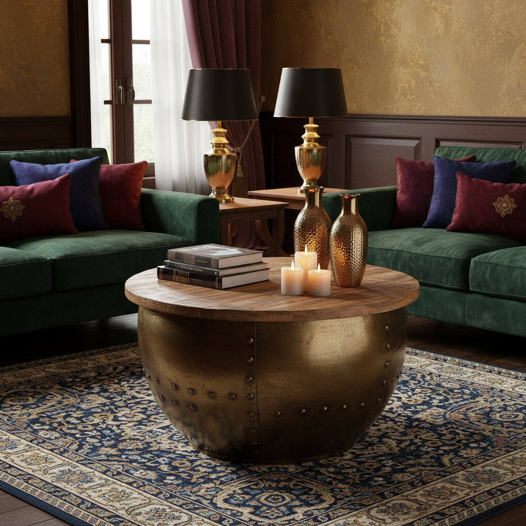 Couchtisch "Glamour Gold" von DKD Home Decor, Ø 68 x 44 cm