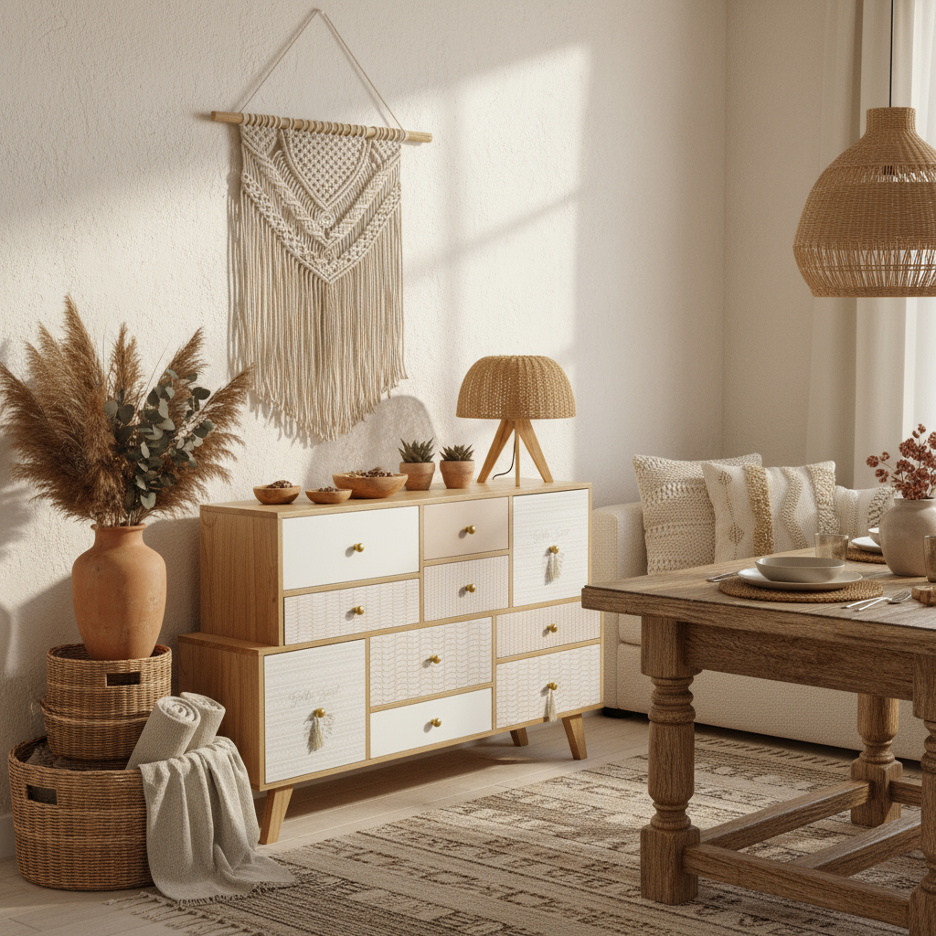 Kommode „Bohemian Treasure“ von DKD Home Decor – 120 x 25 x 110 cm