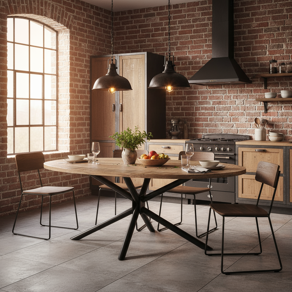 Esstisch „Brooklyn Oval“ von DKD Home Decor – 200 x 100 x 76 cm