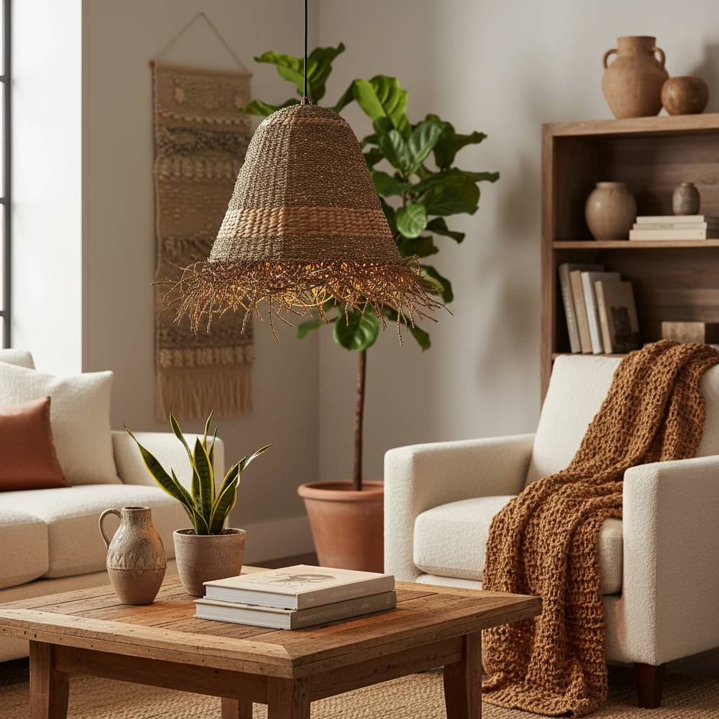 Lampenschirm "Boho Cascade" von DKD Home Decor, Ø 56 x 52 cm