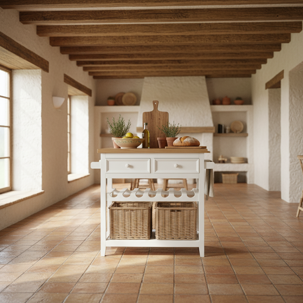 Küchenwagen / Beistelltisch „Andalusien“ von DKD Home Decor – 88 x 38 x 80,5 cm