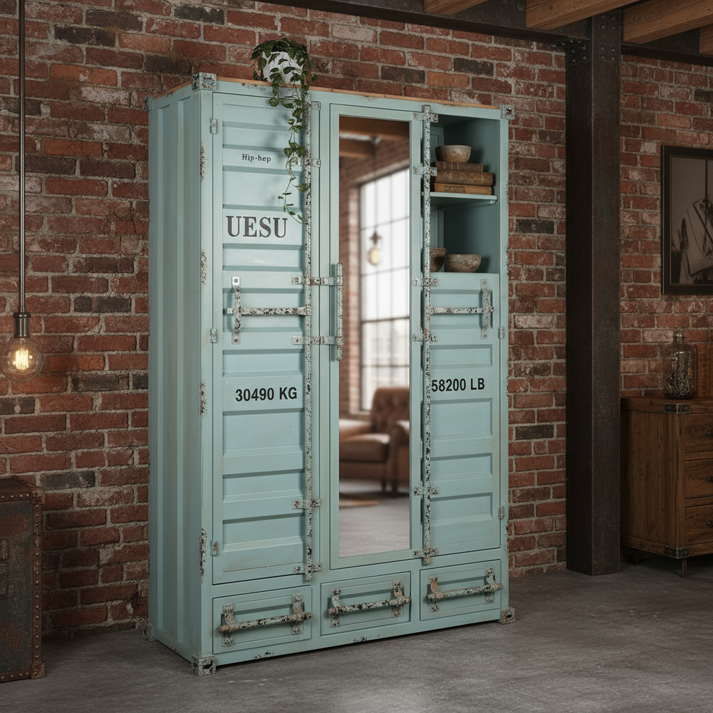 Kleiderschrank "Urban Container" von Home ESPRIT, 112 x 46 x 174 cm