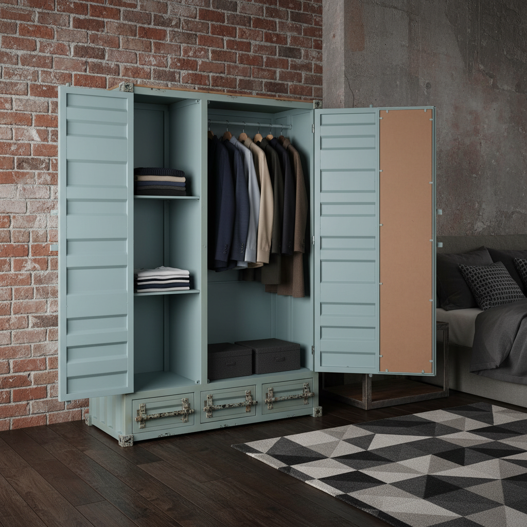 Kleiderschrank "Urban Container" von Home ESPRIT, 112 x 46 x 174 cm