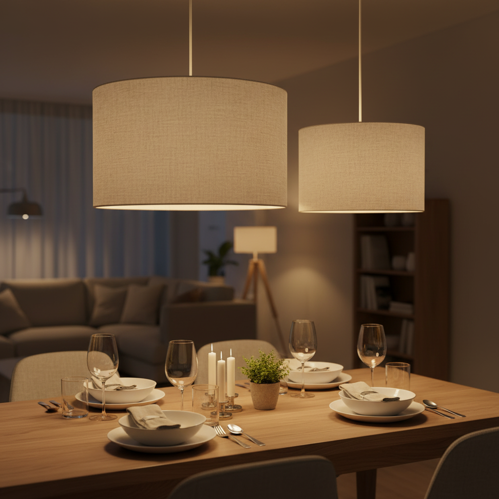 Lampenschirm-Set „Natural Linen“ von Home ESPRIT – 2-teilig (bis zu 43 x 28 cm)