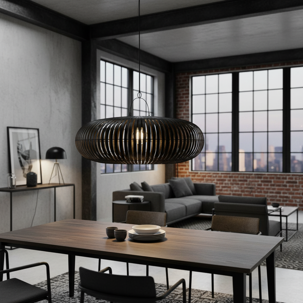 Lampenschirm "Black Bamboo" von Home ESPRIT, Ø 80 x 33 cm