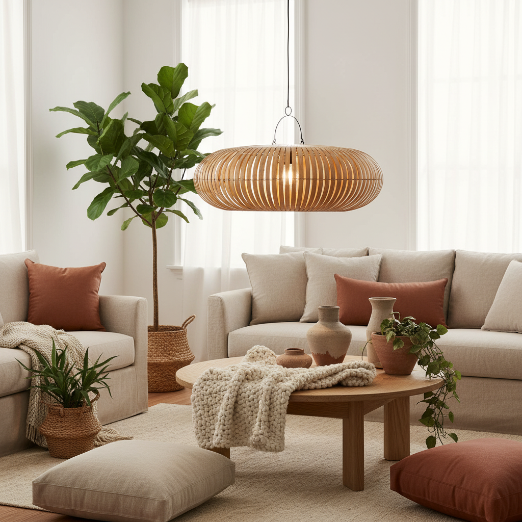 Lampenschirm "Bamboo Weave" von Home ESPRIT, Ø 80 x 33 cm