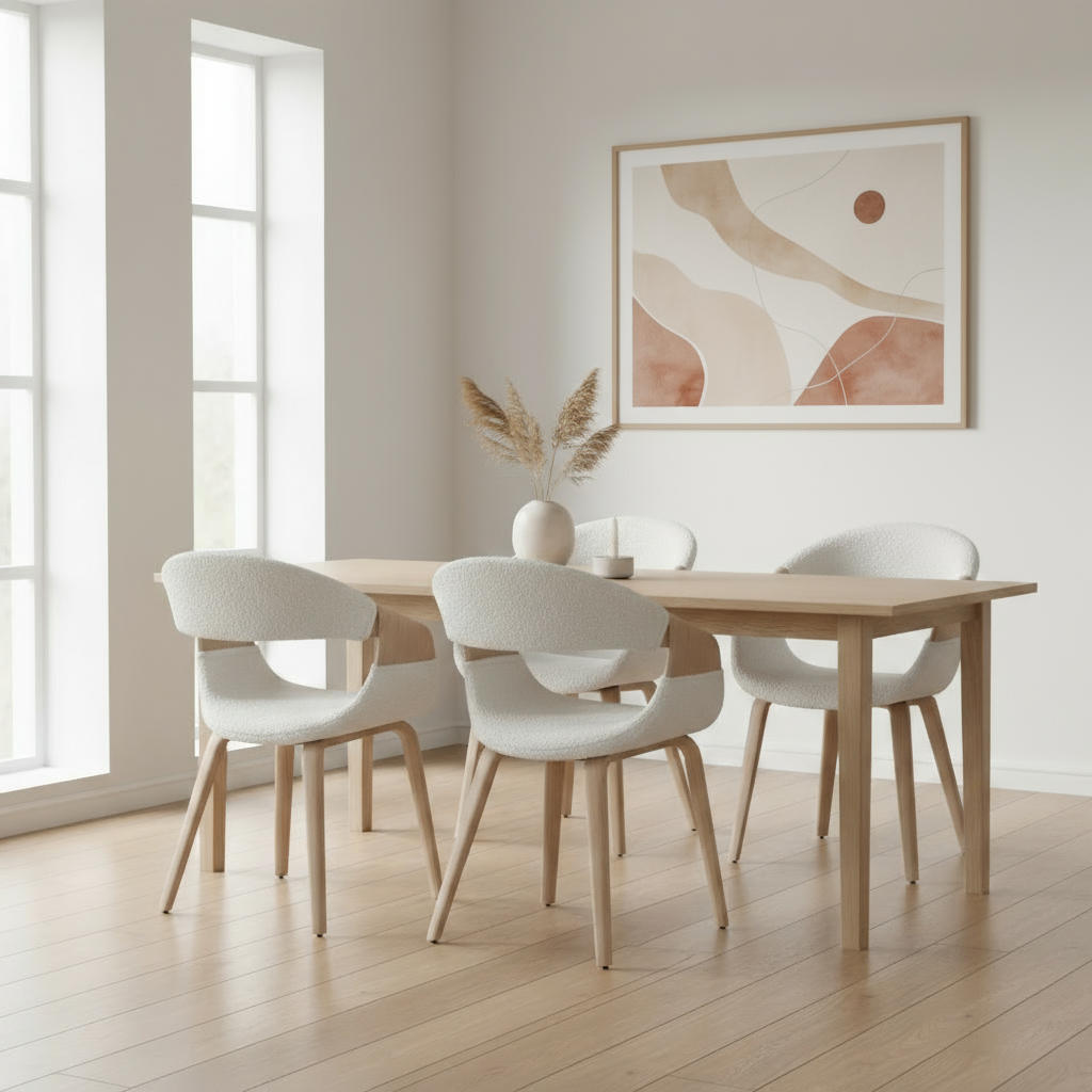 Esszimmerstuhl "Scandi Shell" von Home ESPRIT in Weiß, 55,5 x 67,5 x 80,5 cm