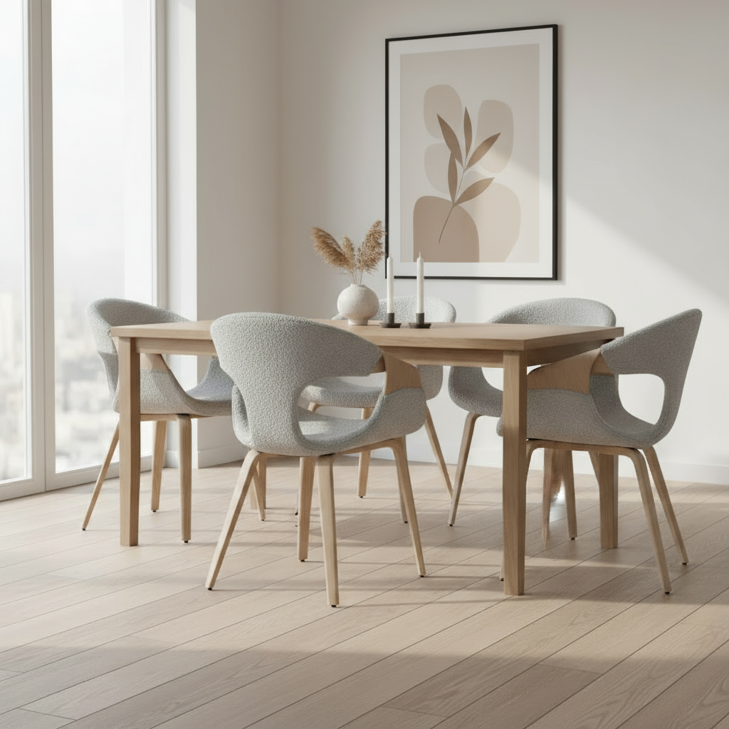 Esszimmerstuhl "Scandi Shell" von Home ESPRIT in Grau, 55,5 x 67,5 x 80,5 cm