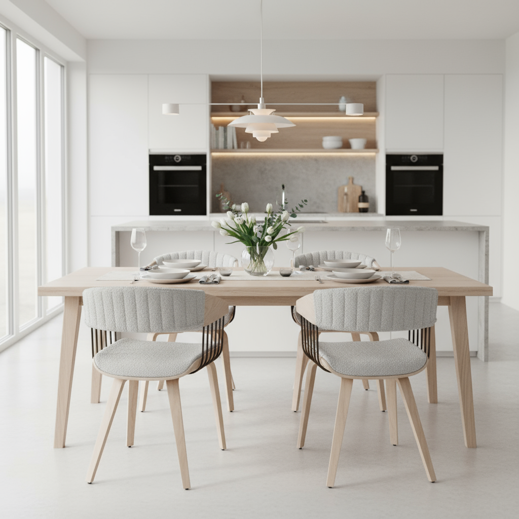 Esszimmerstuhl "Nordic Fusion" von Home ESPRIT in Grau, 51 x 55 x 76,5 cm