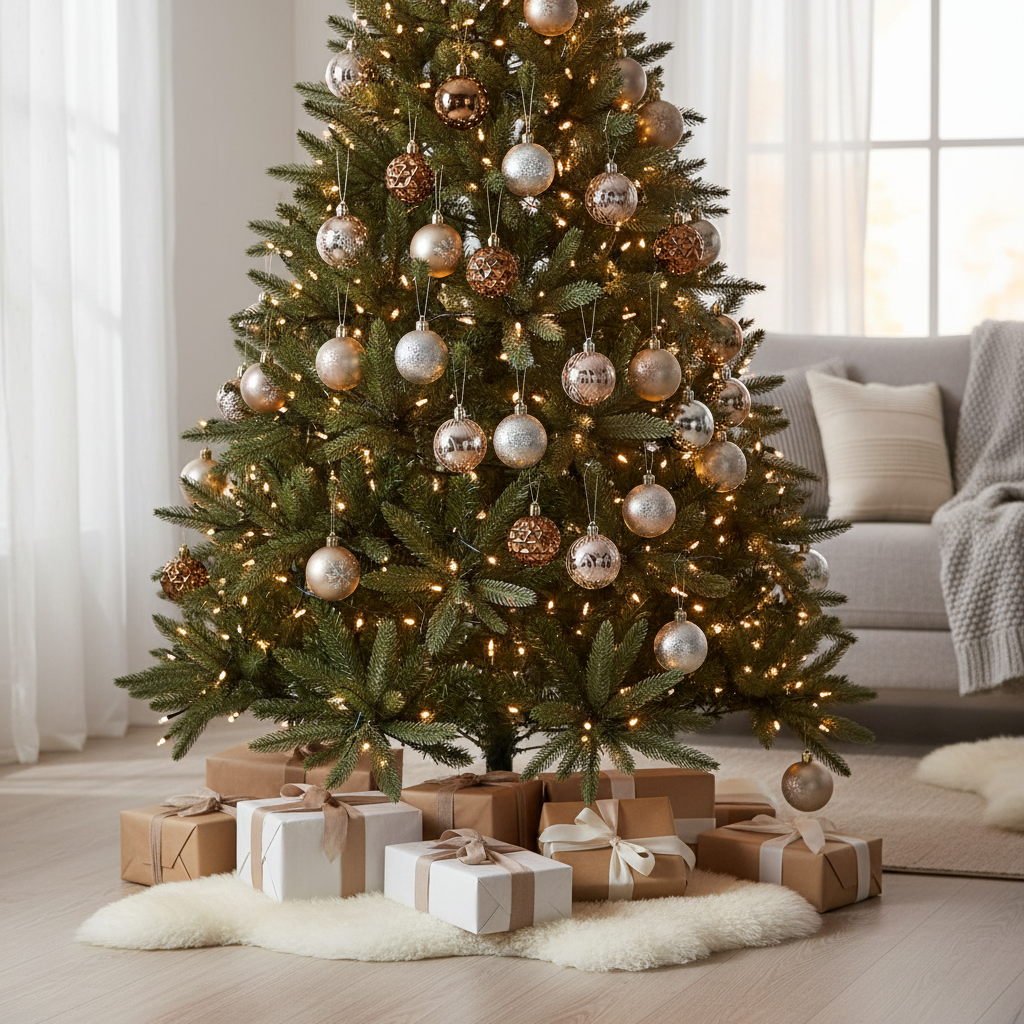 Weihnachtsbaumkugeln „Frosted Bronze“ von Home ESPRIT Bronze Polyäthylen 16 x 16 x 26 cm (25 Stücke)