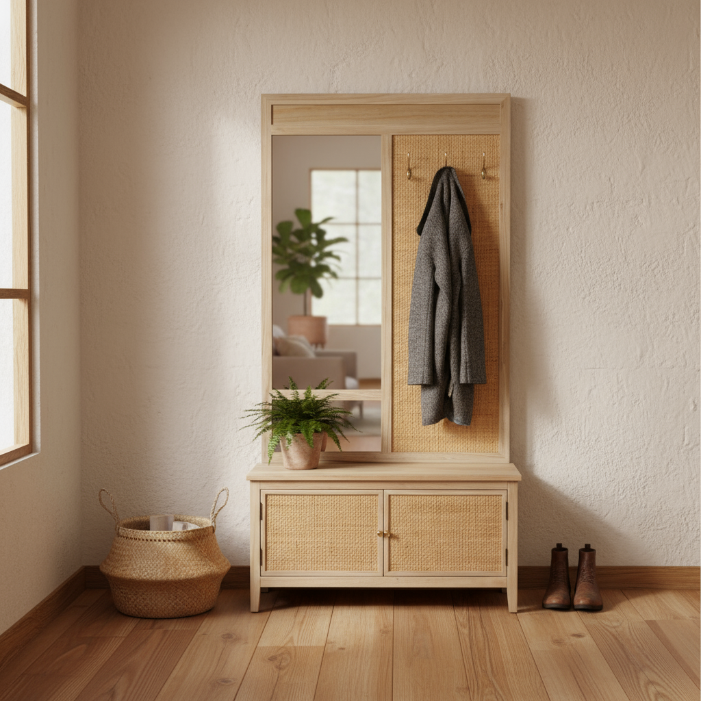 Garderobenständer „Natural Elegance“ von Home ESPRIT – 92 x 40 x 181 cm