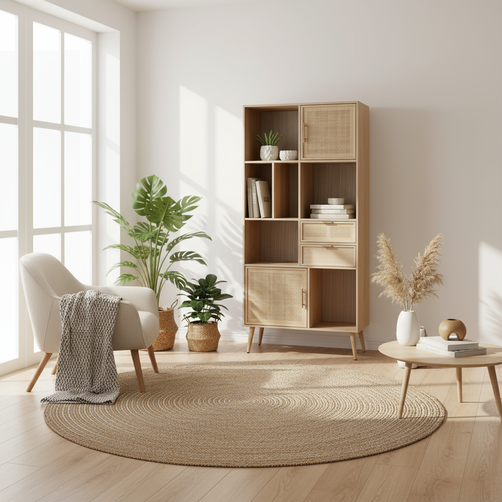 Regal „Scandi Weave“ von Home ESPRIT – 90 x 37 x 189 cm