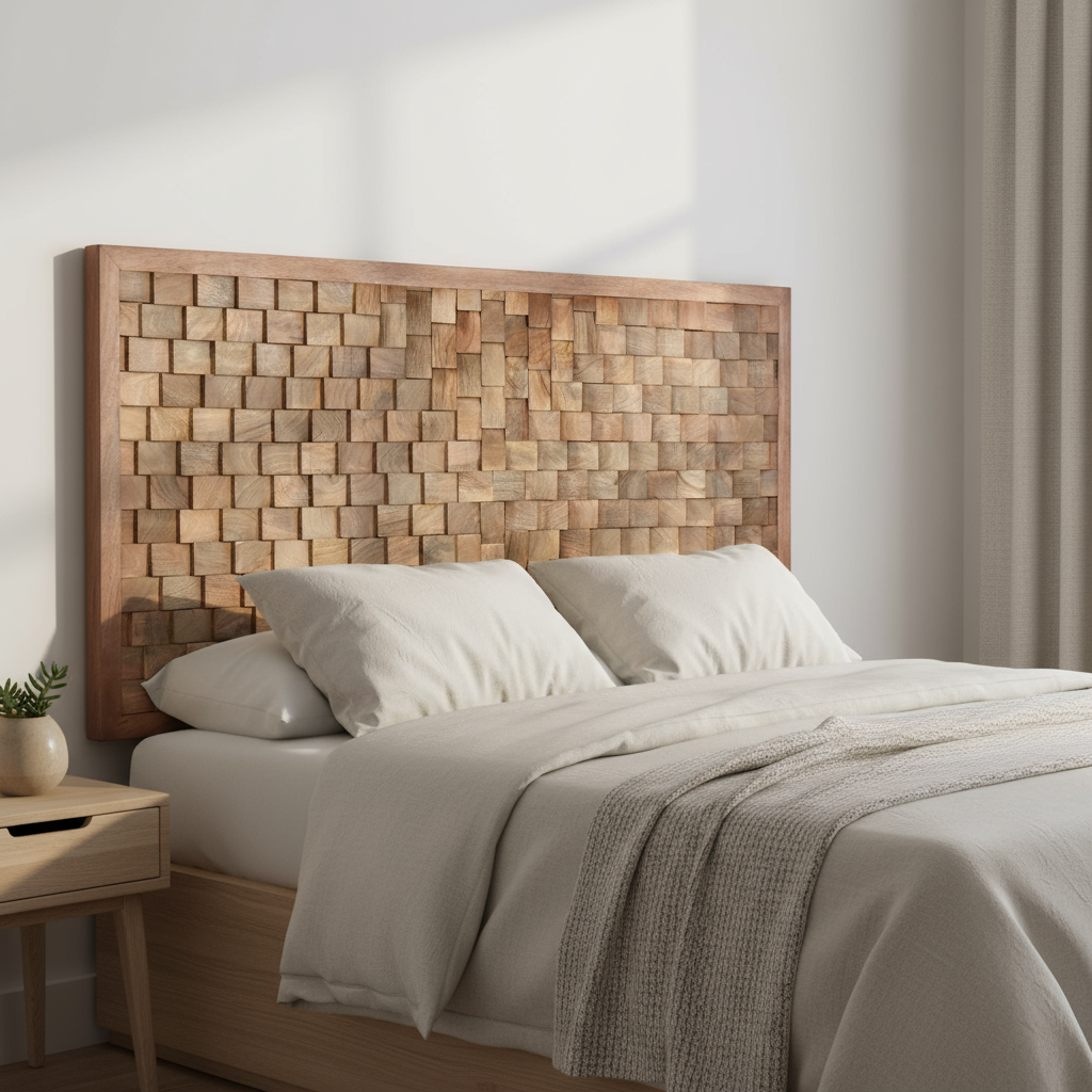 Wandpaneel "3D Wood Mosaic" von Home ESPRIT, 160 x 5 x 80 cm