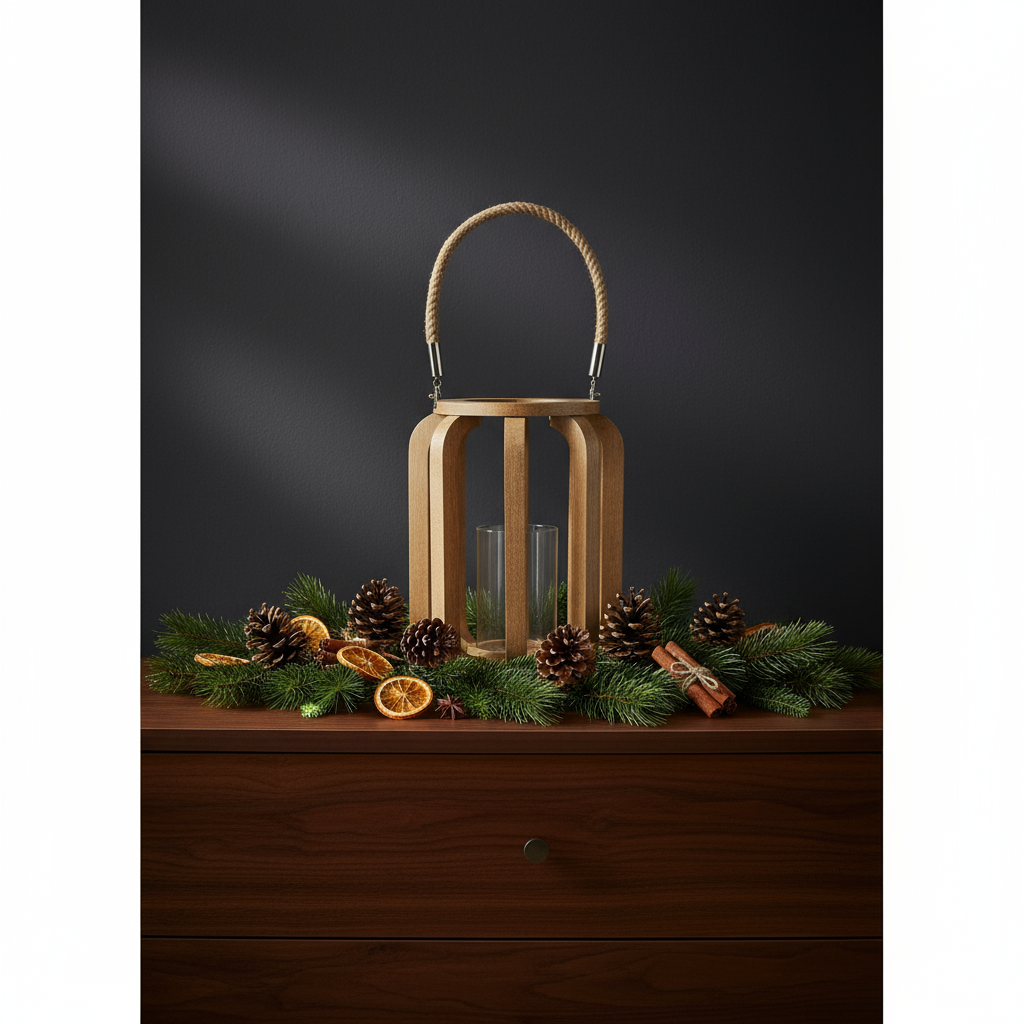 Windlicht „Alpino“ von Home ESPRIT – Ø 25 cm, Höhe 35 cm