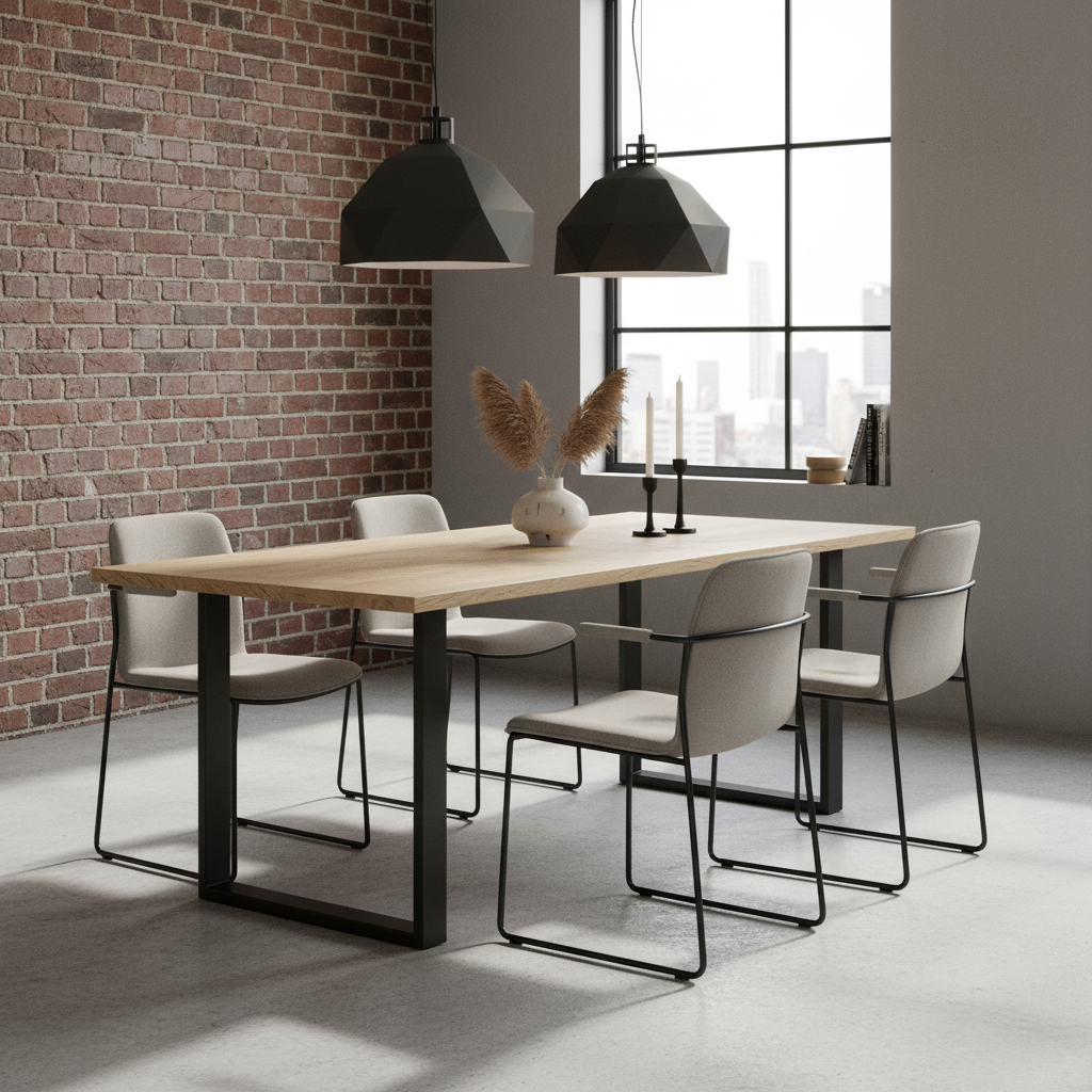 Esstisch „Manhattan“ von HOME ESPRIT – Metall & Mangoholz, 200 x 100 x 76 cm