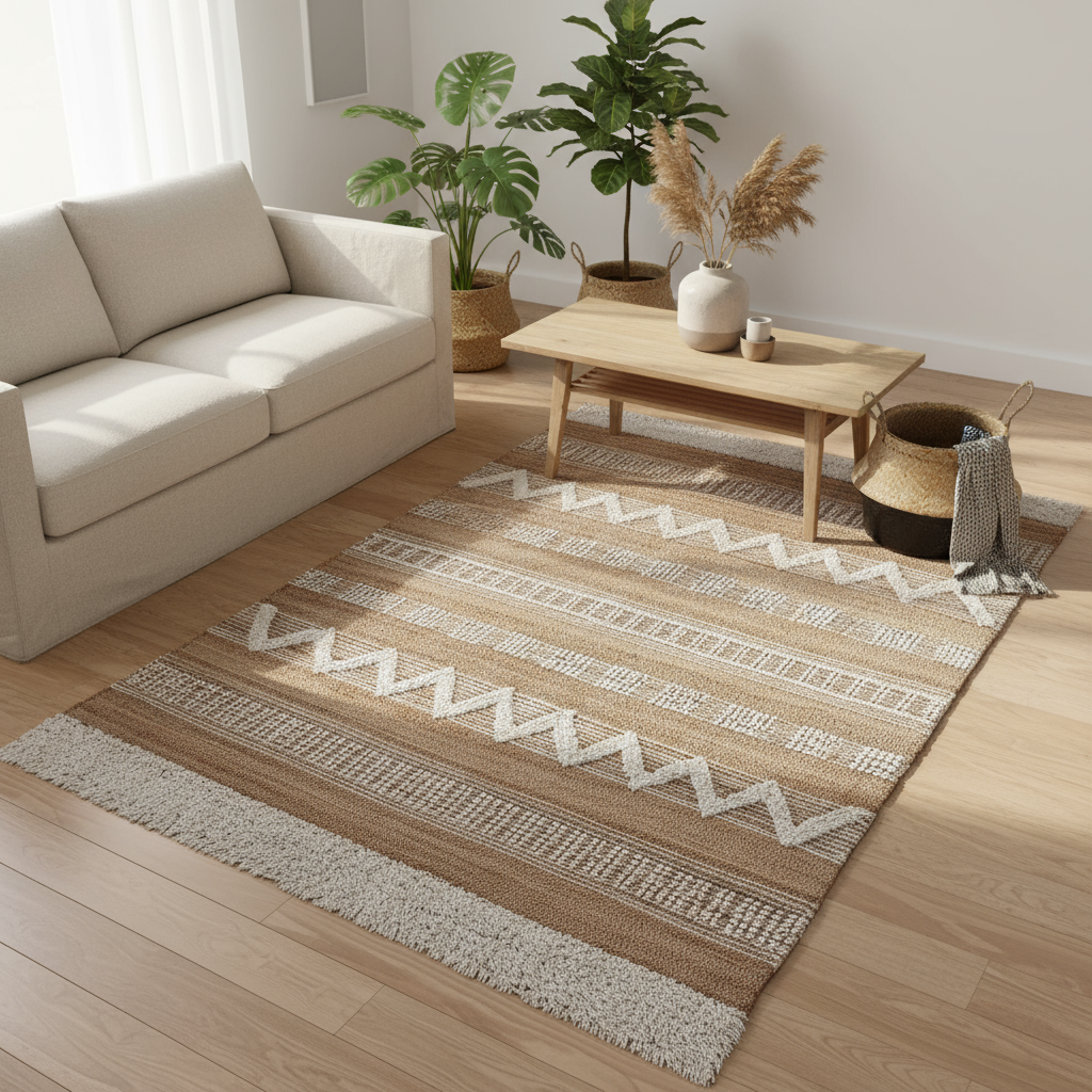 Teppich „Natural Weave“ von Home ESPRIT in Weiß/Natur – 160 x 230 cm