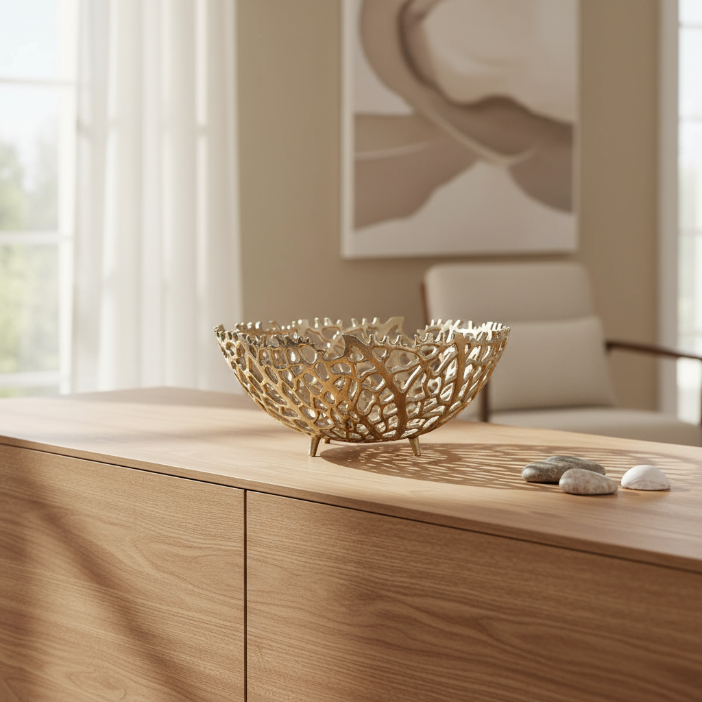Dekoschale "Golden Coral" von Home ESPRIT, Ø 34 x 12 cm
