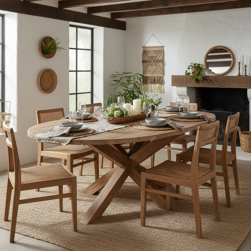 Esstisch „Bali“ von HOME ESPRIT – Massivholz, 220 x 120 x 78 cm