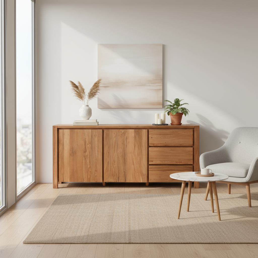 Kommode „Java“ von HOME ESPRIT – Massivholz, 180 x 45 x 80 cm