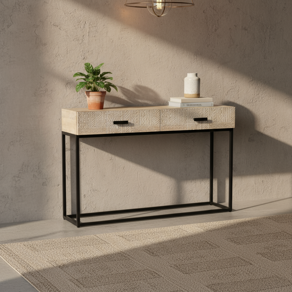 Konsole "Carved Elements" von Home ESPRIT, 120 x 30 x 76 cm