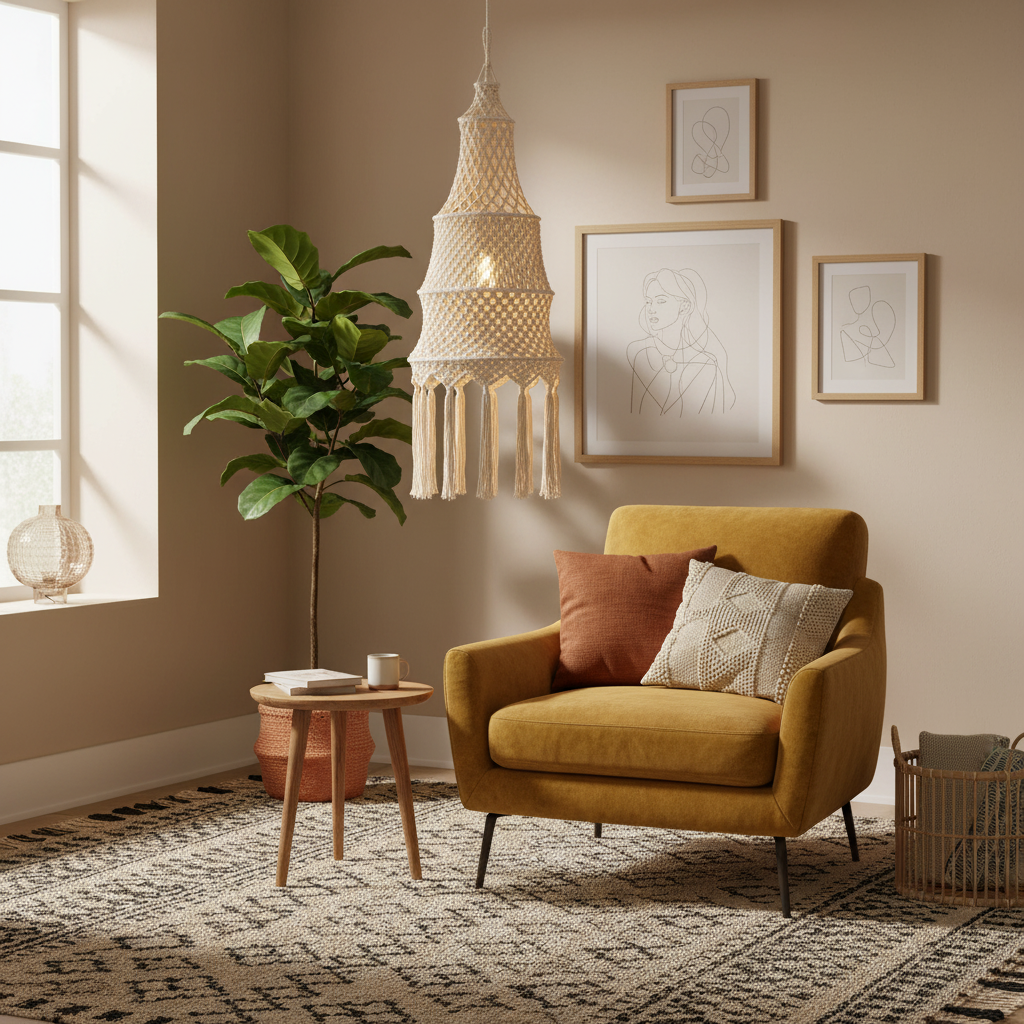 Hängelampe "Urban Macrame" von Home ESPRIT, 43 x 43 x 120 cm