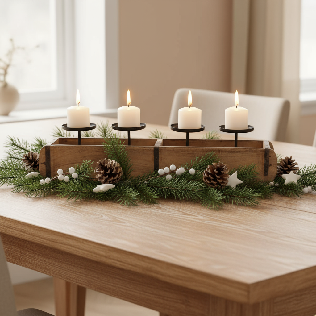 Kerzenständer „Rustic Charm“ von Home ESPRIT – 60 x 15 x 14 cm