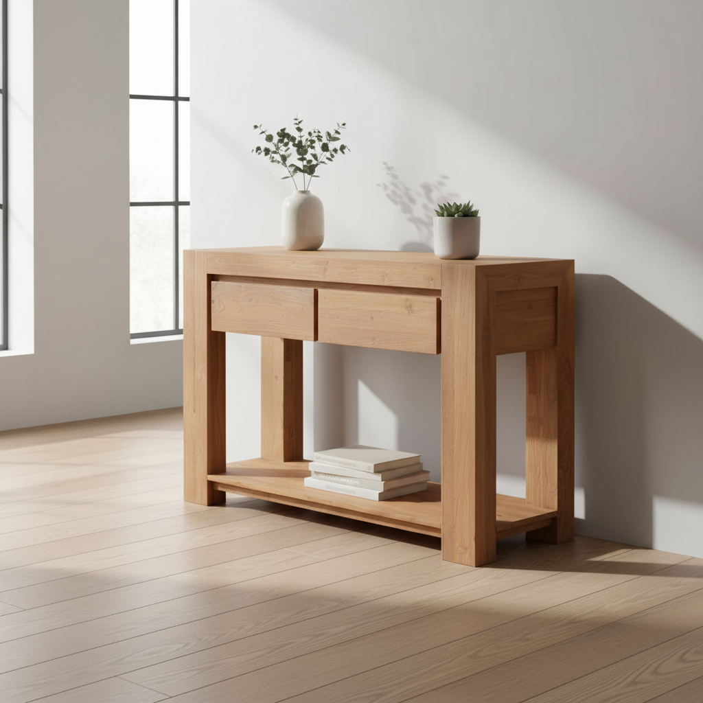 Konsolentisch "Urban Teak" von Home ESPRIT in Natur, 120 x 40 x 78 cm