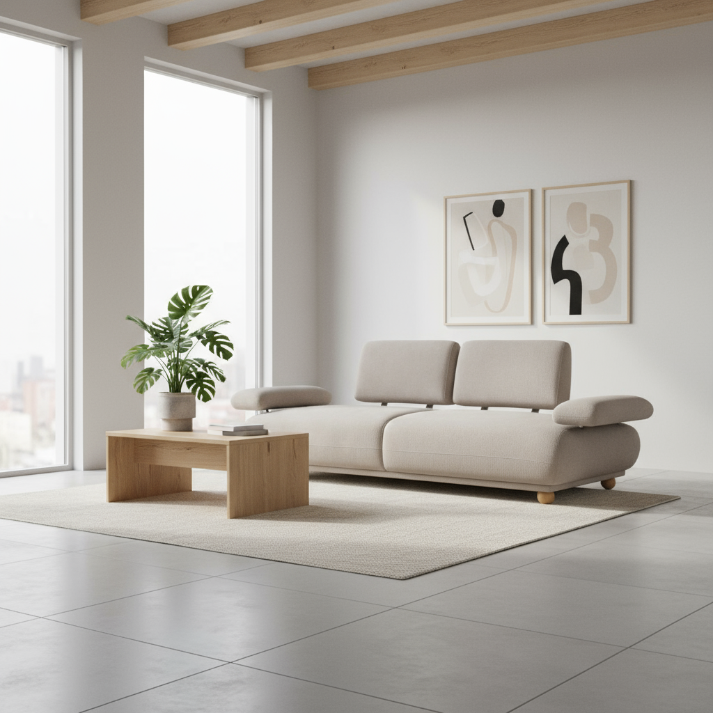 Sofa „Urban Elegance“ von Home ESPRIT in Beige – 220 x 111 x 85 cm