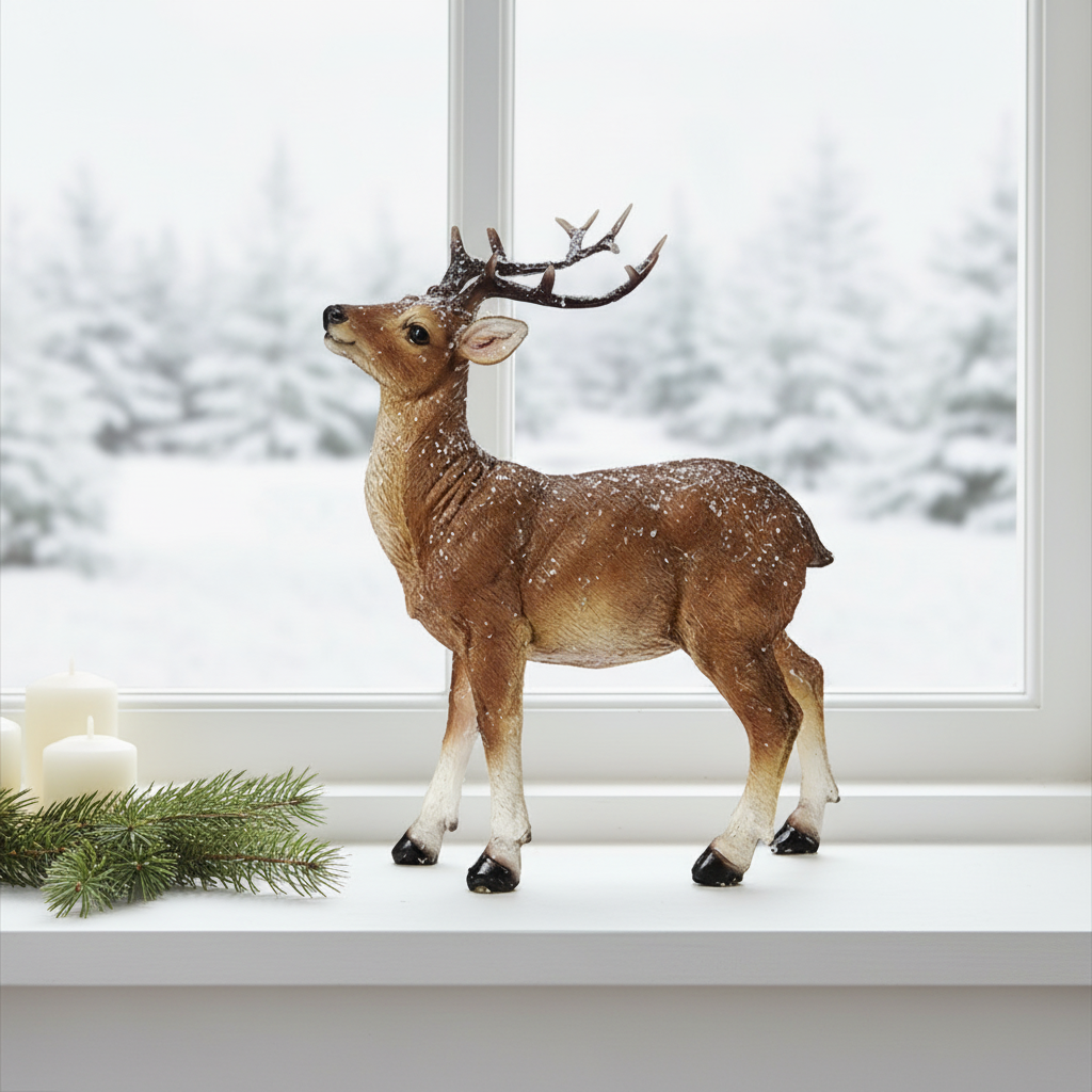 Weihnachtsschmuck „Frost Elk“ von Krist+ – 8,5 x 21 x 17 cm