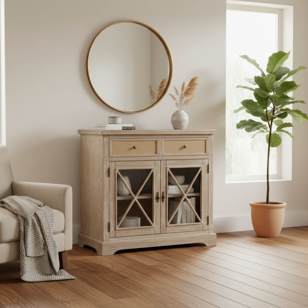Kommode „Vienna Weave“ von Home ESPRIT – 100 x 45 x 91,5 cm