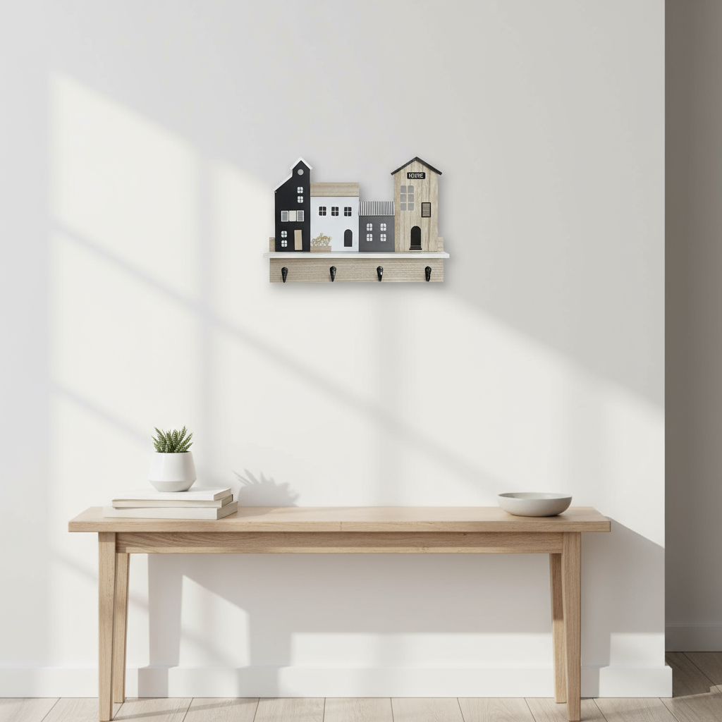 Garderobe „Home Sweet Home“ von DKD Home Decor – 39 x 9 x 27 cm