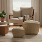 Korb-Set „Rustic Charm“ von DKD Home Decor – 2-tlg., Braun/Natur