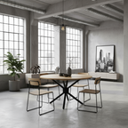 Esstisch „Urban Fusion“ von DKD Home Decor – Ø 127 cm, Höhe 75 cm