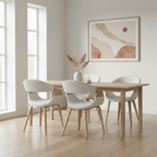 Esszimmerstuhl "Scandi Shell" von Home ESPRIT in Weiß, 55,5 x 67,5 x 80,5 cm