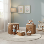 Aufbewahrungskorb-Set Fox "Home ESPRIT“ – 4 Körbe für´s Kinderzimmer
