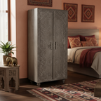 Kleiderschrank "Oriental Carvings" von Home ESPRIT, 85,5 x 47 x 180 cm