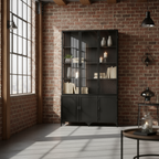 Vitrinenschrank „Metro“ von HOME ESPRIT – Metall, 142 x 47 x 240 cm