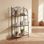Regal „Mosaic Elegance“ von Home ESPRIT in Schwarz/Braun – bis 121 cm hoch