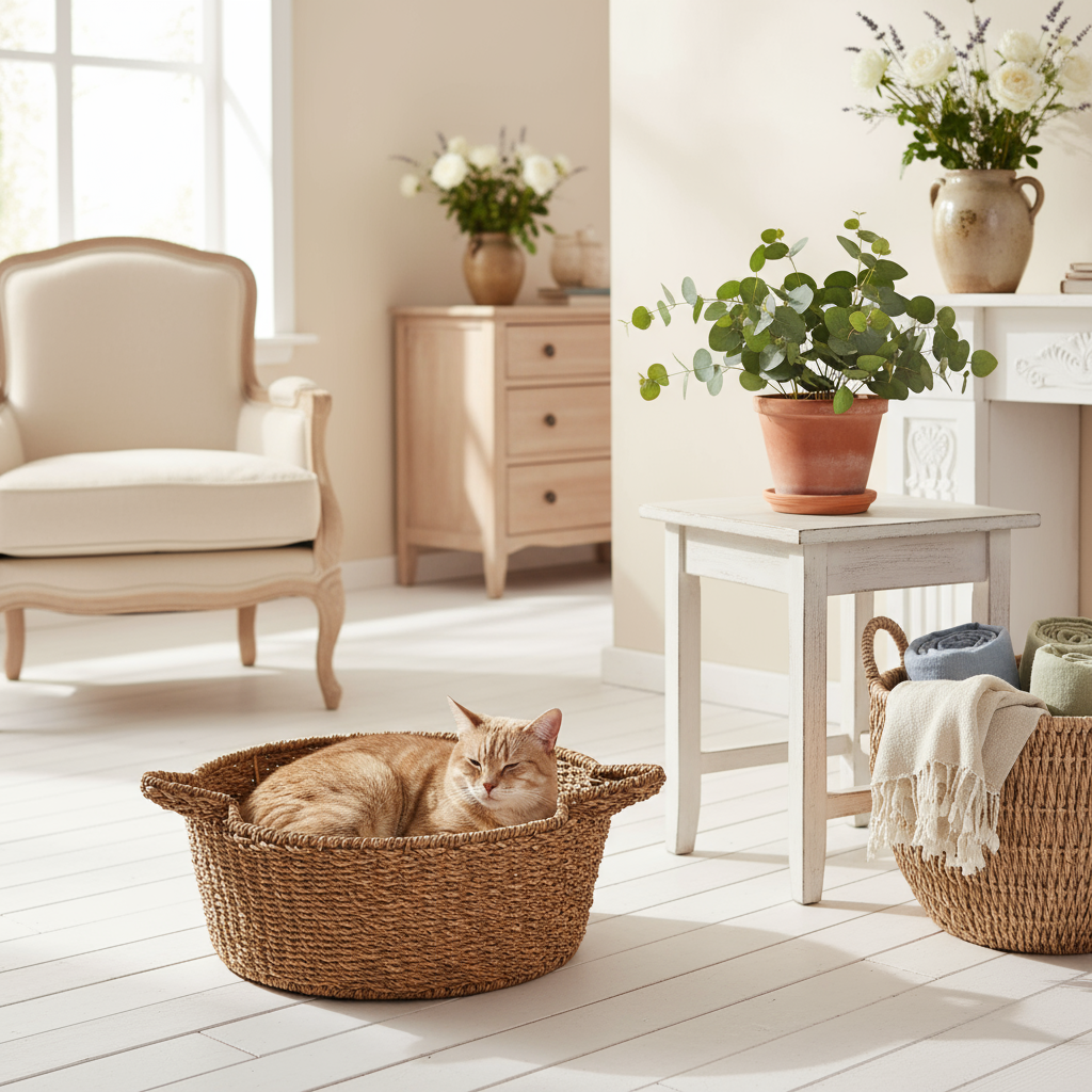 Haustierbettchen „Woody Kidden“ - Katzenkörbchen 55x45x18 cm