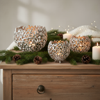 Kerzenschalen-Set „Cottage Glow“ von Home ESPRIT – Silber, 3-tlg.